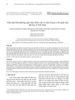 Giáo dục khai phóng, giáo dục nhân văn và một số gợi ý cho giáo dục đại học ở Việt Nam