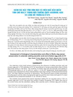 Đánh giá đặc tính sinh học và hiệu quả bảo quản tinh chó Bully trong môi trường chứa Ascorbic acid và lòng đỏ trứng gà ở 5 độ C