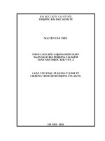 Nâng cao chất lượng kiểm toán ngân sách địa phương tại kiểm toán nhà nước khu vực x 