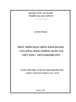 Phát triển hoạt động kinh doanh của hãng hàng không quốc gia việt nam   vietnamairlines    
