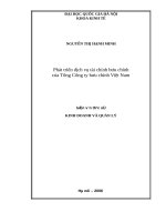 Phát triển dịch vụ tài chính bưu chính của tổng công ty bưu chính việt nam     