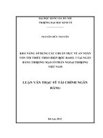 Khả năng áp dụng các chuẩn mực về an toàn vốn tối thiểu theo hiệp ước basel 3 tại ngân hàng thương mại cổ phần ngoại thương việt nam 