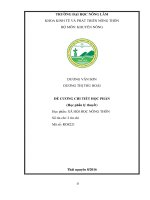 Đề cương chi tiết học phần: Xã hội học nông thôn