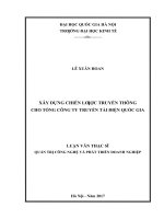Xây dựng chiến lược truyền thông cho tổng công ty truyền tải điện quôc gia (EVNNPT)    