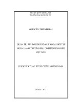 Quản trị rủi ro kinh doanh ngoại hối tại ngân hàng thương mại cổ phần hàng hải việt nam 