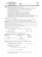 Đề kiểm tra học kỳ môn Ngôn ngữ lập trình C