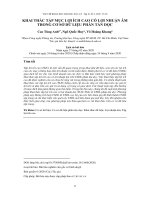 Khai thác tập mục lợi ích cao có lợi nhuận âm trong cơ sở dữ liệu phân tán dọc