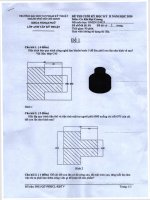 Đề thi cuối học kỳ II năm 2019-2020 môn Cơ khí đại cương (Mã đề 01) - ĐH Sư phạm Kỹ thuật