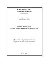 Văn hóa doanh nghiệp của công ty TNHH hệ thống công nghiệp LS VINA    