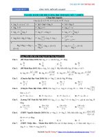 Chuyên đề 17  công thức, biến đổi logarit  câu hỏi 