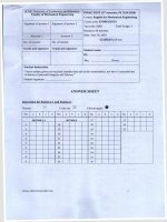 Final test 2nd semester 2019-2020 course: English for mechanical engineering - ĐH Sư phạm Kỹ thuật