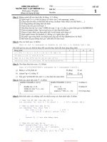 Đề kiểm tra học kỳ môn Ngôn ngữ lập trình C (Đề 1) - ĐH Công nghệ thông tin