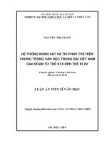 Hệ thống nhân vật và thi pháp thể hiện chúng trong văn học trung đại việt nam giai đoạn từ thế kỷ x đến thế kỷ XV  