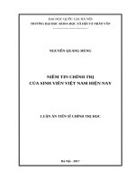 Niềm tin chính trị của sinh viên việt nam hiện nay 