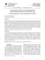 Nhại (parody) trong văn xuôi sinh thái viết về nông thôn Việt Nam đương đại