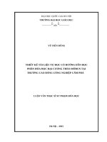Thiết kế tài liệu tự học có hướng dẫn học phần hóa học đại cương theo môđun tại trường cao đẳng công nghiệp cẩm phả 