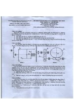 Đề thi cuối kỳ học kỳ I năm học 2017-2018 môn Nguyên lý - Chi tiết máy (Đề số 2) - ĐH Sư phạm Kỹ thuật