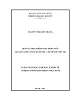 Quản lý hoạt động huy động vốn tại ngân hàng TMCP quân đội   chi nhánh việt trì    1 