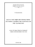 Quản lý nhà nước đối với hoạt động xuất khẩu lao động việt nam sang làm việc tại nhật bản   