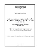 Xây dựng chiến lược nguồn nhân lực công ty điện lực hưng yên giai đoạn 2012  2016    