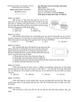 Đề thi học kỳ II năm học 2019-2020 môn Vật lý 2 (Đề số 1) - ĐH Sư phạm Kỹ thuật