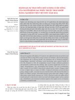 Đánh giá sự thay đổi chất lượng cuộc sống của người bệnh sau phẫu thuật thay khớp háng tại Bệnh viện Việt Đức năm 2014