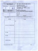 Đề thi cuối học kỳ II năm học 2019-2020 môn CAD/CAM-CNC căn bản - ĐH Sư phạm Kỹ thuật