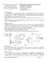 Đề thi cuối học kỳ I năm học 2016-2017 môn Nguyên lý - Chi tiết máy - ĐH Sư phạm Kỹ thuật