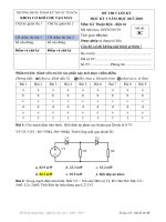 Đáp án đề thi cuối học kỳ I năm học 2017-2018 môn Kỹ thuật điện - Điện tử (Mã đề 3C) - ĐH Sư phạm Kỹ thuật