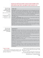 Đánh giá kết quả phẫu thuật trật khớp cùng đòn bằng nẹp móc tại bệnh viện Saigon-ITO