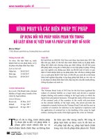 Hình phạt và các biện pháp tư pháp áp dụng đối với pháp nhân phạm tội trong Bộ luật Hình sự Việt Nam và pháp luật của một số nước