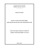 Quản lý ngân sách nhà nước trên địa bàn huyện mê linh, thành phố hà nội     