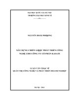 Xây dựng chiến lược phát triển công nghệ cho công ty cổ phần KASATI  