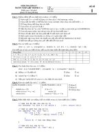 Đề kiểm tra học kỳ môn Ngôn ngữ lập trình C - ĐH Công nghệ thông tin