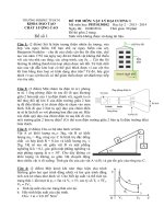 Đề thi môn Vật lý đại cương 1 năm học 2013-2014 (Có kèm theo đáp án)