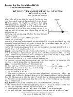 Đề thi tuyển sinh hệ kỹ sư tài năng 2010 môn Vật lý - ĐH Bách khoa Hà Nội