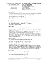 Đề thi cuối học kỳ I năm học học 2019-2020 môn Toán kinh tế 1 - ĐH Sư phạm Kỹ thuật