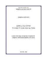 Quản lý tài chính tại công ty xăng dầu hà tĩnh 