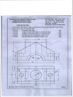 Đề thi môn Hình họa - Vẽ kỹ thuật (Đề số 1) - ĐH Sư phạm Kỹ thuật