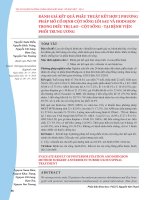 Đánh giá kết quả phẫu thuật kết hợp 2 phương pháp mổ cố định cột sống lối sau và Hodgson trong điều trị lao - cột sống - tại Bệnh viện Phổi Trung ương