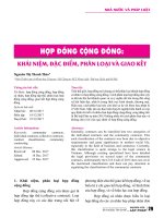 Hợp đồng cộng đồng: Khái niệm, đặc điểm, phân loại và giao kết