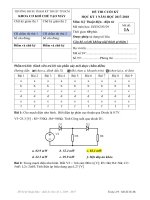 Đáp án đề thi cuối học kỳ I năm học 2017-2018 môn Kỹ thuật điện - Điện tử (Mã đề 1A) - ĐH Sư phạm Kỹ thuật