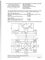 Đề thi cuối học kỳ I năm học 2019-2020 môn Vẽ kỹ thuật 1 - ĐH Sư phạm Kỹ thuật