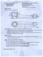 Đề thi cuối học kỳ II năm 2019-2020 môn Công nghệ chế tạo máy (Mã đề 01) - ĐH Sư phạm Kỹ thuật