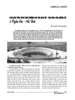 Cần bảo tồn, phát huy những giá trị lịch sử - văn hóa của giếng cổ ở Nghệ An - Hà Tĩnh