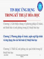 BÀI GIẢNG TIN HỌC ỨNG DỤNG  TRONG KỸ THUẬT HÓA HỌC
