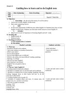 Giáo án tiếng anh theo chương trình chuẩn lớp 10 (sách cũ)