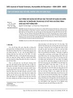 Quy trình xây dựng chủ đề dạy học tích hợp áp dụng cho môn Khoa học tự nhiên bậc trung học cơ sở theo chương trình giáo dục phổ thông mới