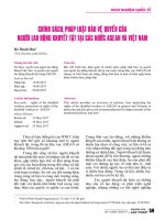 Chính sách, pháp luật bảo vệ quyền của người lao động khuyết tật tại các nước ASEAN và Việt Nam