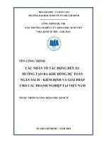 Sự ảnh hưởng của đòn bẩy tài chính đến việc làm đẹp báo cáo tài chính của các doanh nghiệp Việt Nam trong giai đoạn 20082012